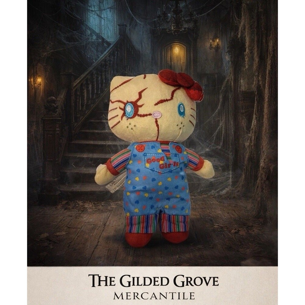 Hello Kitty Chucky Childs Play 9.5β Plush Doll Kawaii Anime Horror Halloween NEW